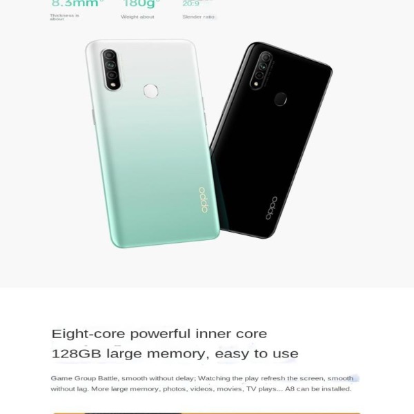 Second-hand OPPO A8[ 4+128 ]Netcom 4G Smartphone Fingerprint Unlock Official Flagship Wholesale oppo