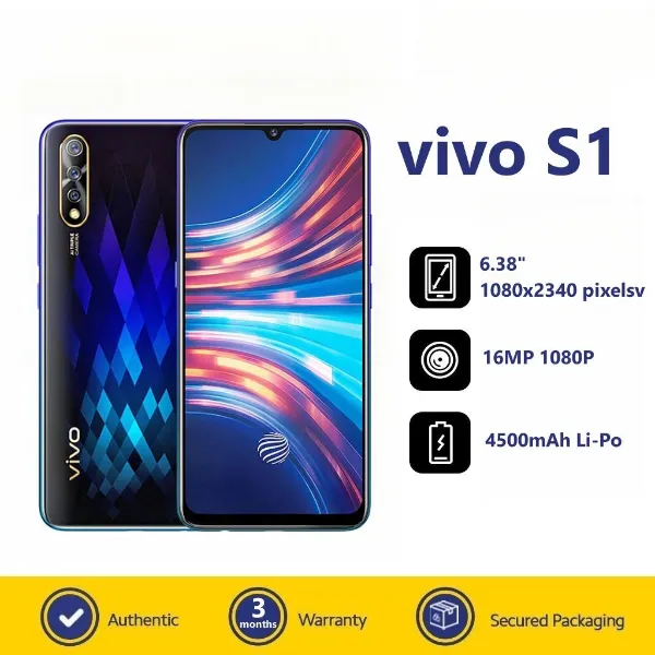 S1 (v15)Vivo 6+128GB Second hand Cellphone Android phone used phones gadgets 100% Original