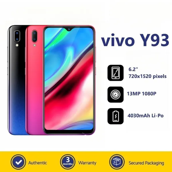 Vivo Y93 Smart Phone 4+64GB Ultra-Thin Face/Fingerprint Unlock Android 6.2Inch